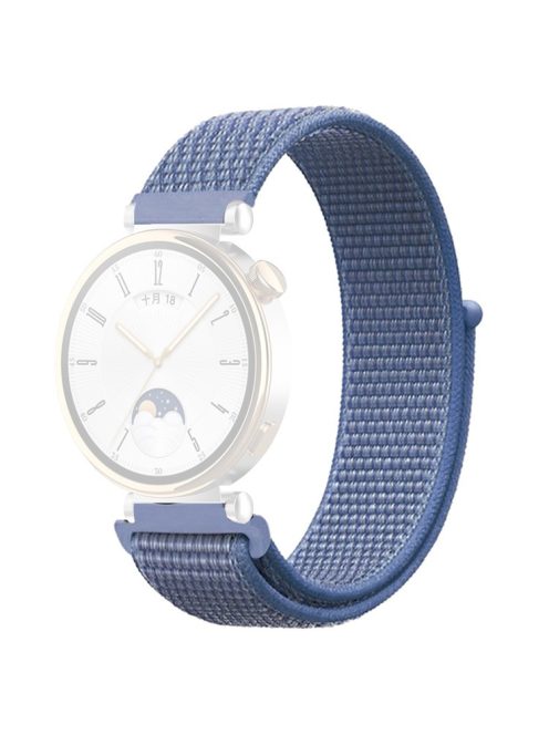 For Huawei Watch GT 4 41mm / Garmin Venu 3S Watch Band 18mm Nylon Loop Adjustable Wrist Strap - Sea Blue