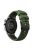 For Huawei Watch GT Runner/Garmin Venu 2/Vivoactive 4 Trapezoid Three Row Holes Watch Strap Dual Color Silicone Wrist Band - Army Green/Black