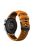 For Huawei Watch GT Runner/Garmin Venu 2/Vivoactive 4 Trapezoid Three Row Holes Watch Strap Dual Color Silicone Wrist Band - Orange/Black