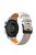 For Huawei Watch GT Runner/Garmin Venu 2/Vivoactive 4 Trapezoid Three Row Holes Watch Strap Dual Color Silicone Wrist Band - White/Orange