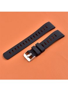   For Samsung / Huawei / Garmin 20mm Universal Watch Strap Replacement Silicone Wrist Band - Black