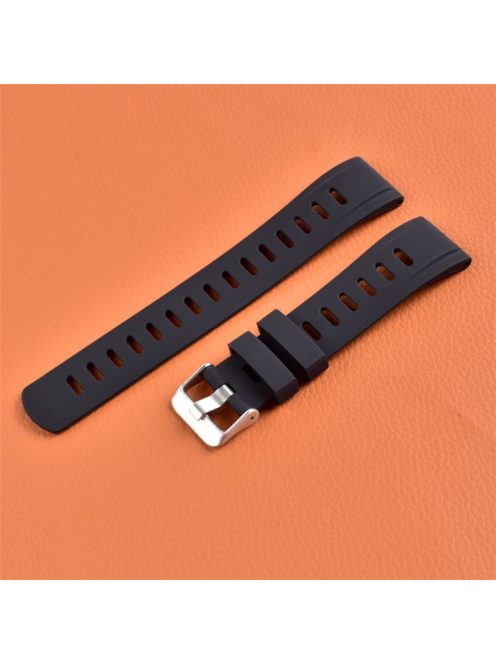 For Samsung / Huawei / Garmin 20mm Universal Watch Strap Replacement Silicone Wrist Band - Black