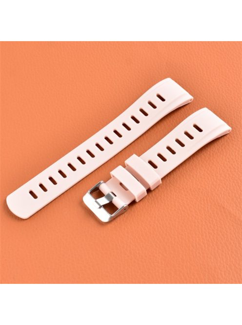 For Samsung / Huawei / Garmin 20mm Universal Watch Strap Replacement Silicone Wrist Band - Light Pink