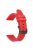 For Samsung / Huawei / Garmin Smart Watch Replacement Strap 20mm Universal Fluorubber Wrist Band - Red+Black Buckle