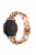 For Samsung Galaxy Watch 4 40mm/44mm/Watch 4 Classic 42mm/46mm/Garmin Venu Single Row Stainless Steel 20mm Watch Band Strap with Rhinestone - Rose Gold