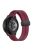 For Samsung Galaxy Watch 6 / Watch 5 / Watch4 40mm / 44mm / Huawei Watch GT 3 42mm / Garmin Venu2 Plus Silicone Watch Band Magnetic Folding Buckle Sport Strap - Wine Red