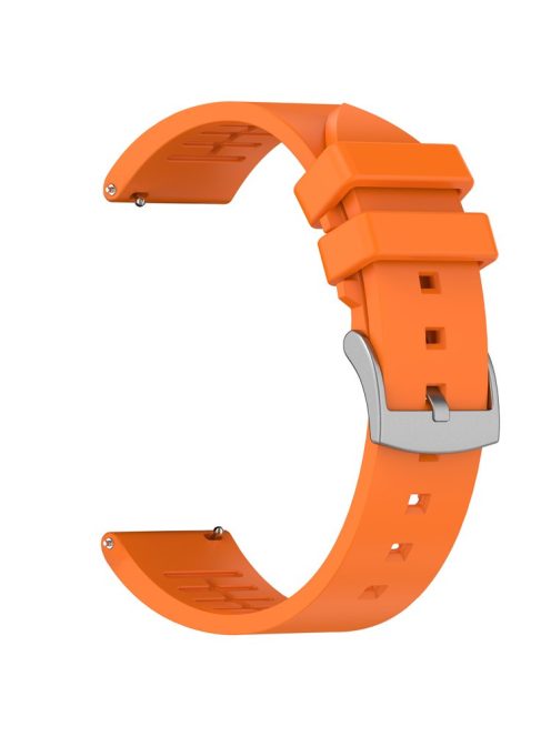 For Samsung Galaxy Watch FE 40mm / Watch6 Classic / Watch 5 / Garmin Vivoactive 5 Wrist Band 20mm Fluorine Rubber Strap - Orange