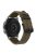 For Samsung Galaxy Watch3 41mm / Garmin Forerunner 645 / Huawei Watch GT 2 42mm Watch Band 20mm Leather Strap - Army Green / Black Stitch