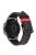 For Samsung Galaxy Watch3 41mm / Garmin Forerunner 645 / Huawei Watch GT 2 42mm Watch Band 20mm Leather Strap - Black / Red Stitch