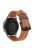 For Samsung Galaxy Watch3 41mm / Garmin Forerunner 645 / Huawei Watch GT 2 42mm Watch Band 20mm Leather Strap - Brown / Blue Stitch