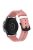 For Samsung Galaxy Watch3 41mm / Garmin Forerunner 645 / Huawei Watch GT 2 42mm Watch Band 20mm Leather Strap - Pink / White Stitch