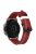 For Samsung Galaxy Watch3 41mm / Garmin Forerunner 645 / Huawei Watch GT 2 42mm Watch Band 20mm Leather Strap - Red / White Stitch