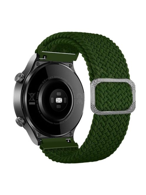 For Samsung Galaxy Watch3 41mm / Garmin Forerunner 645 / Huawei Watch GT 2 42mm Watch Strap 20mm Nylon Band - Green