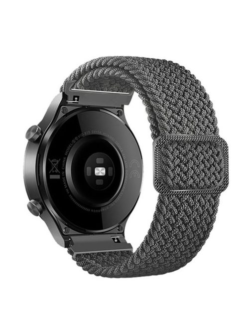 For Samsung Galaxy Watch3 41mm / Garmin Forerunner 645 / Huawei Watch GT 2 42mm Watch Strap 20mm Nylon Band - Grey