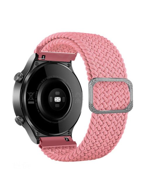 For Samsung Galaxy Watch3 41mm / Garmin Forerunner 645 / Huawei Watch GT 2 42mm Watch Strap 20mm Nylon Band - Pink