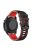 For Samsung Galaxy Watch3 45mm / Garmin Venu 3 Watch Strap 22mm Dual Color Silicone Watchband - Black+Red