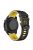 For Samsung Galaxy Watch3 45mm / Garmin Venu 3 Watch Strap 22mm Dual Color Silicone Watchband - Black+Yellow