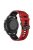 For Samsung Galaxy Watch3 45mm / Garmin Venu 3 Watch Strap 22mm Dual Color Silicone Watchband - Red+Black