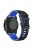 For Samsung Galaxy Watch3 45mm / Huawei Watch 3 / Garmin Forerunner 255 / Apex 46mm Dual-Color Silicone Watch Band 22mm Sport Strap Replacement - Black  /  Blue