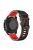 For Samsung Galaxy Watch3 45mm / Huawei Watch 3 / Garmin Forerunner 255 / Apex 46mm Dual-Color Silicone Watch Band 22mm Sport Strap Replacement - Black  /  Red