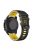 For Samsung Galaxy Watch3 45mm / Huawei Watch 3 / Garmin Forerunner 255 / Apex 46mm Dual-Color Silicone Watch Band 22mm Sport Strap Replacement - Black  /  Yellow