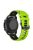 For Samsung Galaxy Watch3 45mm / Huawei Watch 3 / Garmin Forerunner 255 / Apex 46mm Dual-Color Silicone Watch Band 22mm Sport Strap Replacement - Lime  /  Black