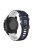 For Samsung Galaxy Watch3 45mm / Huawei Watch 3 / Garmin Forerunner 255 / Apex 46mm Dual-Color Silicone Watch Band 22mm Sport Strap Replacement - Midnight Blue  /  White