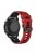 For Samsung Galaxy Watch3 45mm / Huawei Watch 3 / Garmin Forerunner 255 / Apex 46mm Dual-Color Silicone Watch Band 22mm Sport Strap Replacement - Red  /  Black