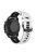 For Samsung Galaxy Watch3 45mm / Huawei Watch 3 / Garmin Forerunner 255 / Apex 46mm Dual-Color Silicone Watch Band 22mm Sport Strap Replacement - White  /  Black