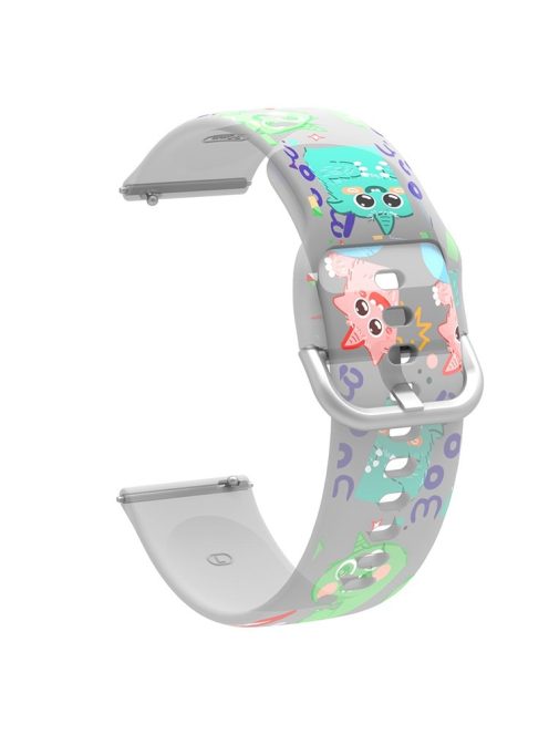 For Samsung Galaxy Watch3 45mm/Huawei Watch GT 3 Pro 46mm/Garmin Venu 2 Silicone Watch Band 22mm Pattern Printed Bracelet Strap Replacement - Unicorn