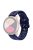 For Samsung Galaxy Watch3 45mm/Huawei Watch GT 3 Pro 46mm/Garmin Venu 2 Soft Silicone Sport Strap 22mm Hollowed-out Plum Blossom Replacement Wristband - Midnight Blue