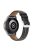 For Samsung Galaxy Watch4 40mm/44mm/Galaxy Watch3 41mm/Galaxy Watch Active2 40mm/44mm/Huawei/Garmin Smart Watch 20mm Genuine Leather Strap Replacement Watchband - Black