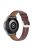 For Samsung Galaxy Watch4 40mm/44mm/Galaxy Watch3 41mm/Galaxy Watch Active2 40mm/44mm/Huawei/Garmin Smart Watch 20mm Genuine Leather Strap Replacement Watchband - Dark Brown