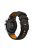 For Samsung Galaxy Watch4 40mm/44mm/Garmin Venu 2 Plus 20mm Silicone Watch Strap Dual Color Wrist Band with Trapezoid Three Row Holes - Black/Orange