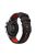 For Samsung Galaxy Watch4 40mm/44mm/Garmin Venu 2 Plus 20mm Silicone Watch Strap Dual Color Wrist Band with Trapezoid Three Row Holes - Black/Red