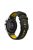 For Samsung Galaxy Watch4 40mm/44mm/Garmin Venu 2 Plus 20mm Silicone Watch Strap Dual Color Wrist Band with Trapezoid Three Row Holes - Black/Yellow