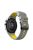 For Samsung Galaxy Watch4 40mm/44mm/Garmin Venu 2 Plus 20mm Silicone Watch Strap Dual Color Wrist Band with Trapezoid Three Row Holes - Grey/Yellow