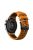 For Samsung Galaxy Watch4 40mm/44mm/Garmin Venu 2 Plus 20mm Silicone Watch Strap Dual Color Wrist Band with Trapezoid Three Row Holes - Orange/Black