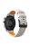 For Samsung Galaxy Watch4 40mm/44mm/Garmin Venu 2 Plus 20mm Silicone Watch Strap Dual Color Wrist Band with Trapezoid Three Row Holes - White/Orange