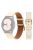 For Samsung Galaxy Watch4 40mm/44mm/Garmin Venu 2 Plus Watch Band 20mm Textured Genuine Leather Wrist Strap Replacement - Beige