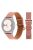 For Samsung Galaxy Watch4 40mm/44mm/Garmin Venu 2 Plus Watch Band 20mm Textured Genuine Leather Wrist Strap Replacement - Deep Pink