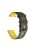 For Samsung Galaxy Watch4 44mm 40mm/Watch4 Classic 46mm 42mm/Gear S2/Garmin Forerunner 245 20mm Dual-color Silicone Smart Watch Band Replacement Strap (Black Buckle) - Black/Yellow