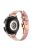 For Samsung Galaxy Watch6 / Garmin Venu Sq / Huami Amazfit Bip Silicone+Genuine Leather Band 20mm Watch Strap - Pink / Rose Gold Buckle