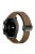 For Samsung Galaxy Watch6 / Garmin Venu Sq 2 Leather Watch Band 20mm Magnetic Strap - Brown