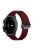 For Samsung Galaxy Watch6 / Garmin Venu Sq 2 Leather Watch Band 20mm Magnetic Strap - Wine Red