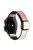 For Samsung Galaxy Watch6 / Garmin Venu Sq 2 Watch Band 20mm PU Leather+Silicone Strap - Pink+White