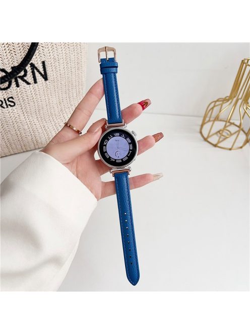 For Samsung Galaxy Watch6 Classic 43mm 47mm / Garmin Venu Leather Band 20mm Watch Strap  - Blue