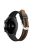 For Samsung Galaxy Watch6 Classic 47mm 43mm / GarminActive 5 20mm Watch Band Cowhide Leather Silicone Strap - Dark Brown+Black