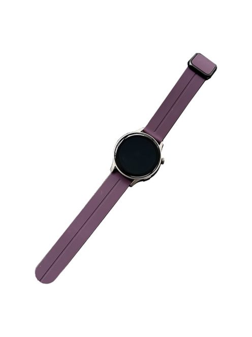 For Samsung Gear Sport / Garmin Garminactive 5 Watch Band 20mm Waterproof Soft Silicone Strap - Dark Purple