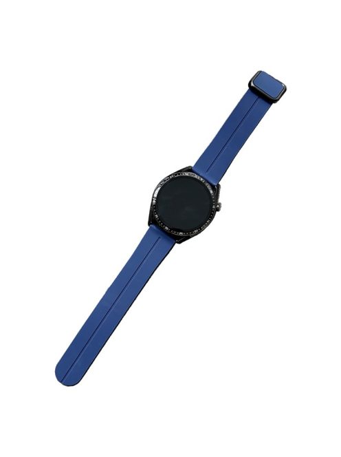 For Samsung Gear Sport / Garmin Garminactive 5 Watch Band 20mm Waterproof Soft Silicone Strap - Midnight Blue